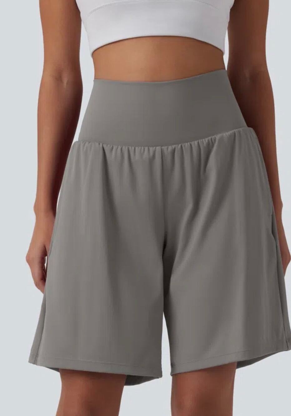 Halara SoftlyZero™ Airy Super High Waisted 2-in-1 InstantCool Yoga Shorts-Size L